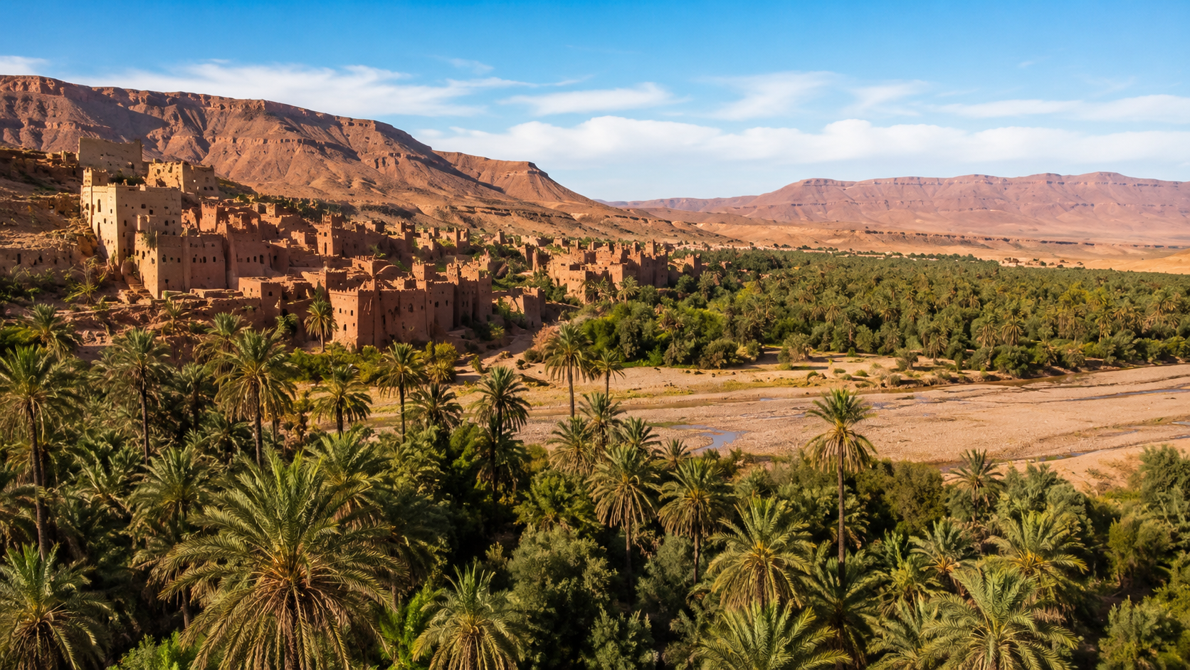 Vallée du Drâa, palmeraie et kasbahs